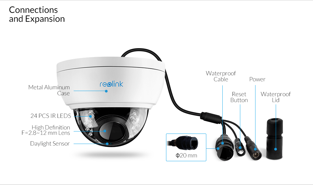 Reolink RLC-422: 4MP PoE Dome IP Security Camera – Reolink Store