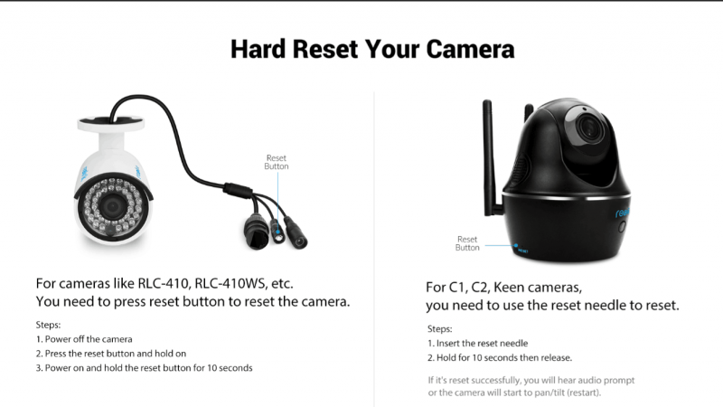 how to do reset md 81 wifi camera